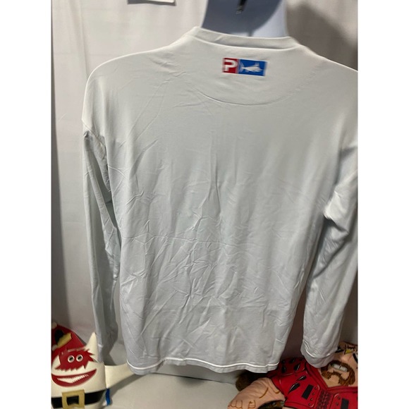 Pelagic Mens Large Long Sleeve Shirt High Performance Offshore Gear White USA - Picture 2 of 13